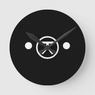 Cute Kuma Beer Kaomoji Japanse Emoticon Text Art Ronde Klok