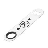 Cute Kuma Beer Kaomoji Japanse Emoticon Text Art Speed Flessenopener (Voorkant Gekanteld)