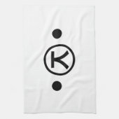 Cute Kuma Beer Kaomoji Japanse Emoticon Text Art Theedoek (Verticaal)