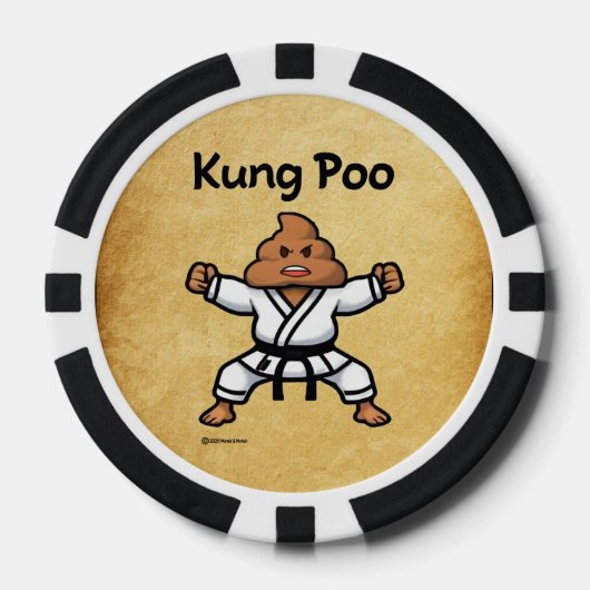 Cute Kung Poo Karate Poker Chips (Voorkant)