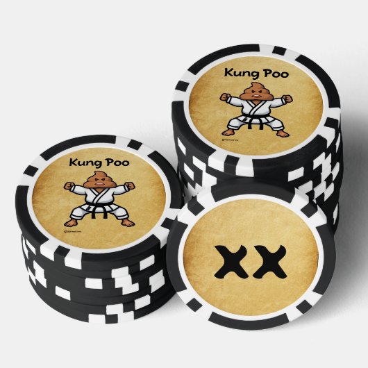 Cute Kung Poo Karate Poker Chips (Opstapeling)
