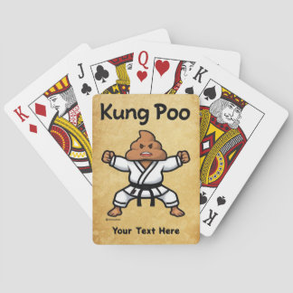 Cute Kung Poo Karate Pokerkaarten