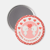 Cute Kus Bear Koppel Valentijnsdag Magneet (Voorkant / Achterkant)