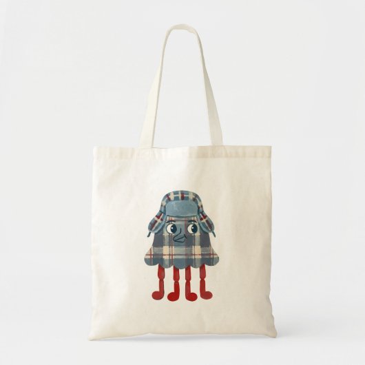Cute Kwallet met geruite Trapperhoed Tote Bag (Voorkant)