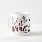 Cute laat het kerstfeestdag sneeuwvlokken koffiemok (Voorkant links)