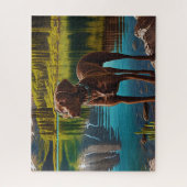 Cute Lab Dog Chocolate Labrador Retriever Legpuzzel (Verticaal)