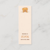 Cute Lab Retriever Dog Bladwijzer Quote Mini Visitekaartje (Achterkant)