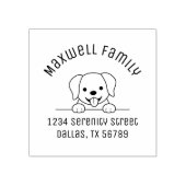 Cute Lab Retriever Dog Family Arch Adres 2 Rubberstempel (Afrduk)