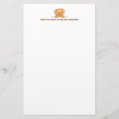 Cute Lab Retriever Dog Peking Custom Text Briefpapier (Voorkant)
