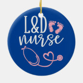 Cute Labor and Delivery Nurse L D Nurse Keramisch Ornament (Achterkant)