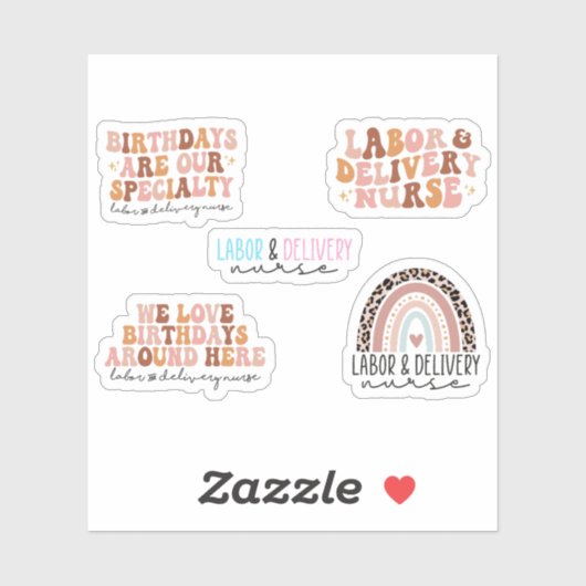 Cute Labor and Delivery Nurse Pack Sticker (Vel)