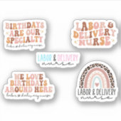 Cute Labor and Delivery Nurse Pack Sticker (Voorkant)