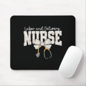 Cute Labor And Delivery Nurse Stethoscope Coquette Muismat (Met muis)