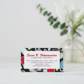 Cute Laboratory Pattern Visitekaartje (Staand voorkant)