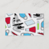 Cute Laboratory Pattern White Visitekaartje (Achterkant)