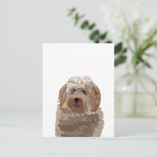 Cute Labradoodle Dog Briefkaart (Staand voorkant)