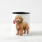 ‏Cute Labradoodle Dog Mok (Midden)