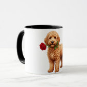 ‏Cute Labradoodle Dog Mok (Voorkant links)