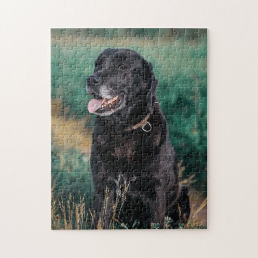Cute Labrador Black Dog Puppy Pet Legpuzzel (Verticaal)