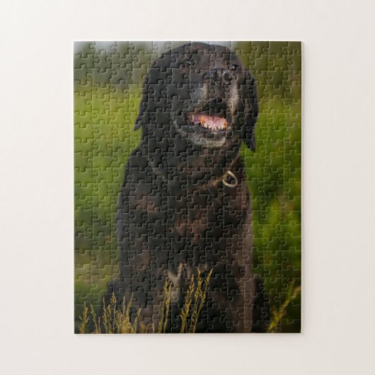 Cute Labrador Black Dog Puppy Pet Legpuzzel (Verticaal)