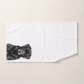 Cute Labrador Black Dog Puppy Pet Sketch Bad Handdoek (Handdoek)