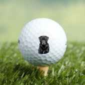 Cute Labrador Black Dog Puppy Pet Sketch Golfballen (Insitu Shirt)