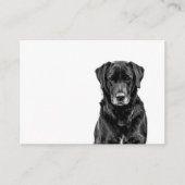 Cute Labrador Black Dog Puppy Pet Sketch Informatiekaartje (Voorkant)