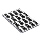 Cute Labrador Black Dog Puppy Pet Sketch Notitieboek (Rechterzijde)