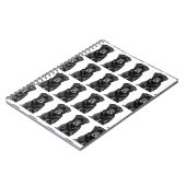 Cute Labrador Black Dog Puppy Pet Sketch Notitieboek (Linkerzijde)