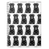 Cute Labrador Black Dog Puppy Pet Sketch Notitieboek (Voorkant)