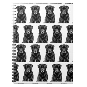 Cute Labrador Black Dog Puppy Pet Sketch Notitieboek