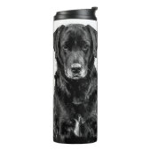 Cute Labrador Black Dog Puppy Pet Sketch Thermosbeker (Gedraaid links)