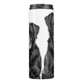 Cute Labrador Black Dog Puppy Pet Sketch Thermosbeker (Achterkant)