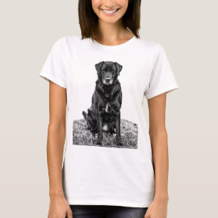 Cute Labrador Black Dog Puppy Pet T-shirt
