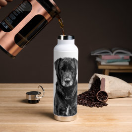 Cute Labrador Black Dog Puppy Pet Waterfles