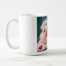 Cute labrador couple valentine's day koffiemok