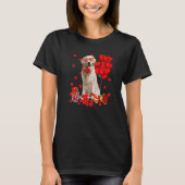 Cute Labrador Dog Funny Heart Valentine's Day Dog T-shirt (Voorkant)