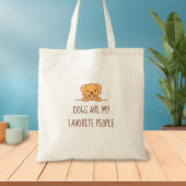 Cute Labrador Dog Peking boven Citaat Tote Bag