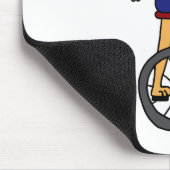 Cute Labrador Dog Riding Unicycle Cartoon Muismat (Hoek)