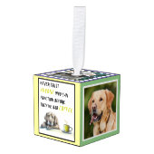 Cute Labrador-koffieverslaafde aangepast Ornament (Voorkant hoekig)