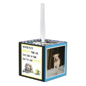 Cute Labrador-koffieverslaafde aangepast Ornament (Achter hoekig)