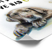Cute Labrador-koffieverslaafde Poster (Hoek)