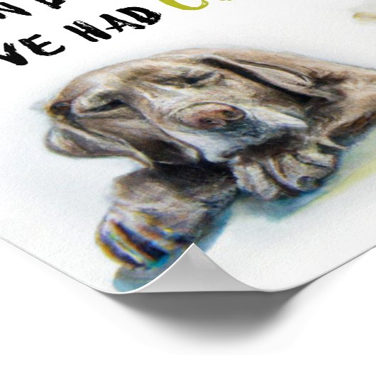 Cute Labrador-koffieverslaafde Poster (Hoek)