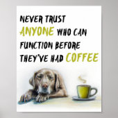 Cute Labrador-koffieverslaafde Poster (Voorkant)
