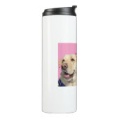 Cute Labrador met harten Valentijn Thermosbeker (Gedraaid links)