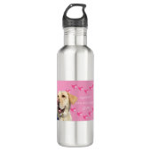 Cute Labrador met harten Valentijn Waterfles (Voorkant)