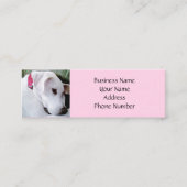 Cute Labrador Mix Dog Roze Elegant Mini Visitekaartje (Voorkant)