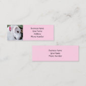 Cute Labrador Mix Dog Roze Elegant Mini Visitekaartje (Voorkant / Achterkant)