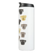 Cute Labrador Retriever Dog Art Custom Name Thermosbeker (Geroteerd rechts)