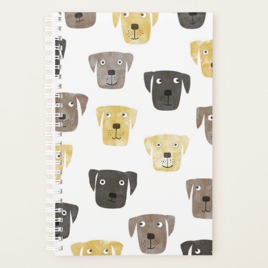 Cute Labrador Retriever Dog Art Planner (Voorkant)